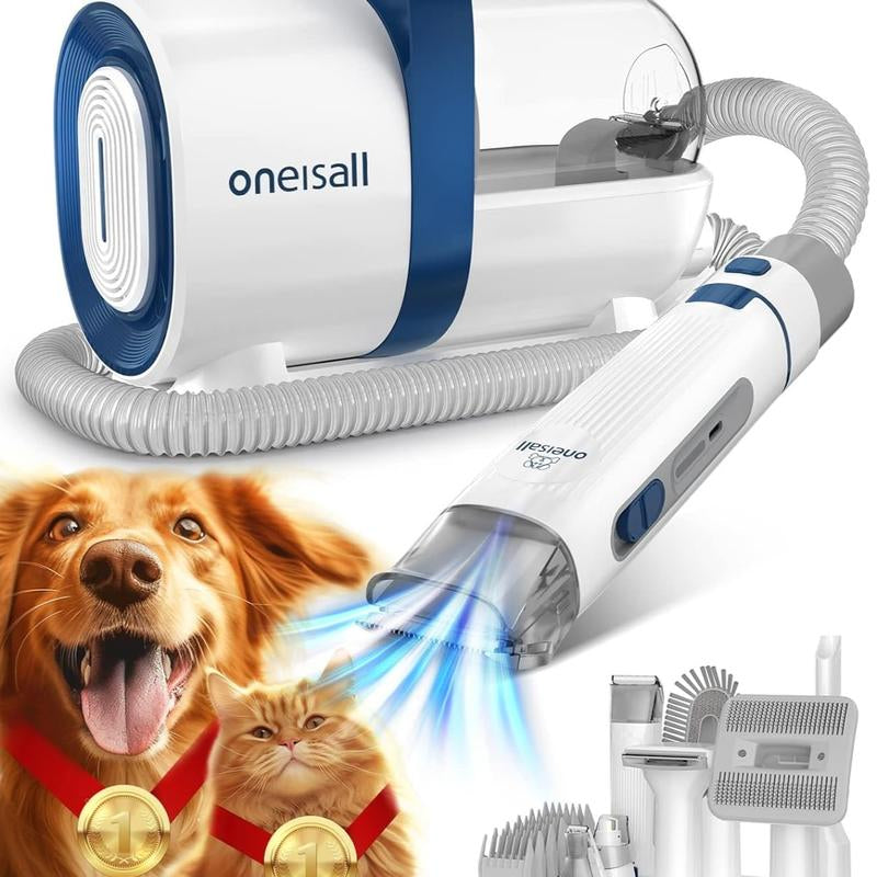 Oneisall Dog Hair Vacuum & Grooming Kit