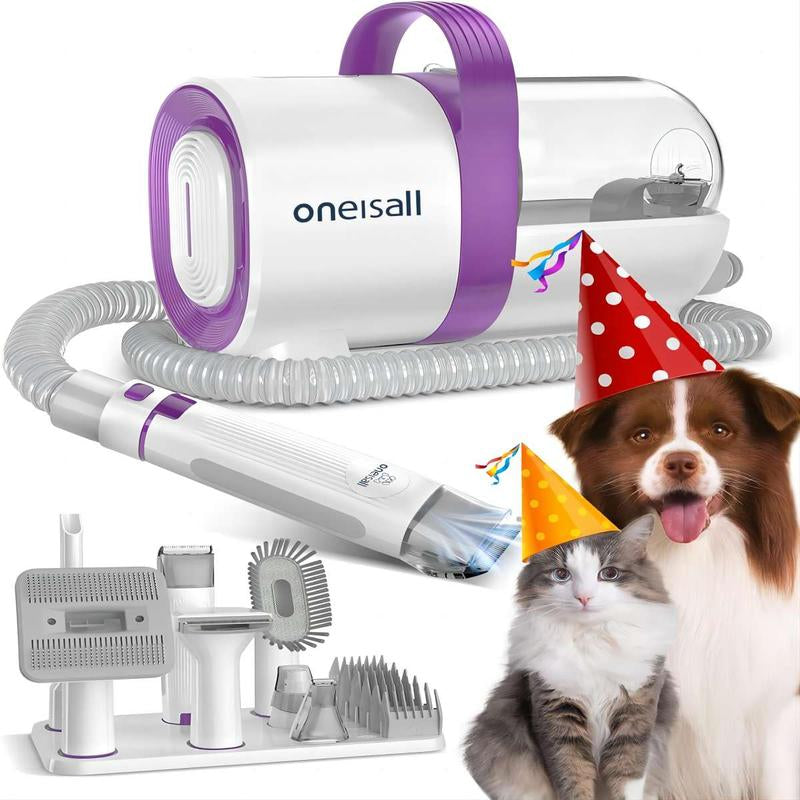 Oneisall Dog Hair Vacuum & Grooming Kit