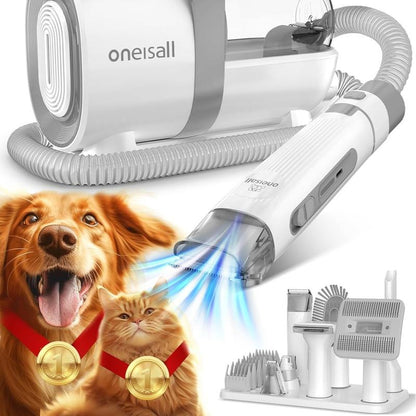 Oneisall Dog Hair Vacuum & Grooming Kit