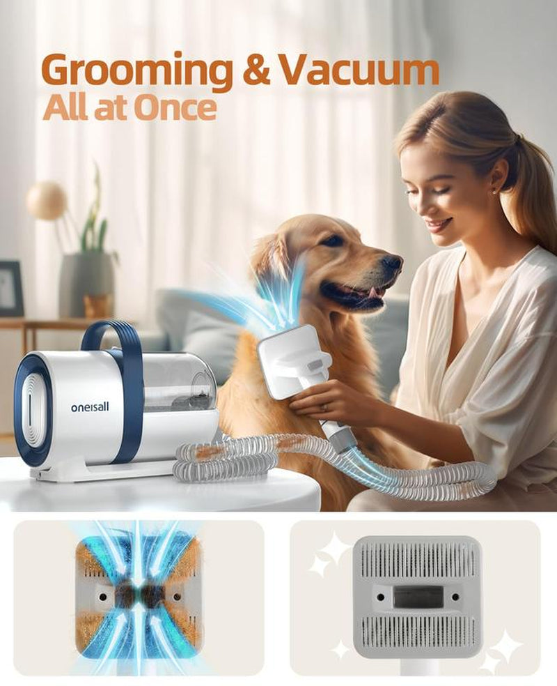 Oneisall Dog Hair Vacuum & Grooming Kit