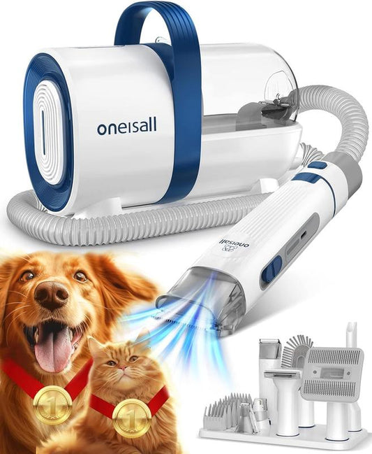 Oneisall Dog Hair Vacuum & Grooming Kit